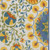 5' X 8' Ivory Blue Yellow And Orange Floral Indoor Outdoor Area Rug