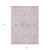 3' X 5' Pink Ivory And Gray Floral Washable Indoor Outdoor Area Rug