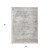 5' X 8' Silver And Gray Floral Washable Indoor Outdoor Area Rug