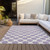 3' X 5' Lavender And Ivory Polka Dot Washable Indoor Outdoor Area Rug