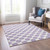3' X 5' Lavender And Ivory Polka Dot Washable Indoor Outdoor Area Rug