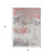3' X 5' Coral And Gray Abstract Washable Indoor Outdoor Area Rug