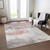 3' X 5' Coral And Gray Abstract Washable Indoor Outdoor Area Rug