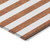 2' X 3' Orange Striped Washable Non Skid Indoor Outdoor Area Rug - Orange