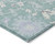 3' X 5' Pale Aqua Ivory And Gray Floral Washable Indoor Outdoor Area Rug