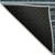 5' X 8' Teal Blue Sky Blue And Gray Striped Washable Indoor Outdoor Area Rug