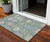 3' X 5' Sage Ivory And Pink Floral Washable Indoor Outdoor Area Rug