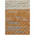 5' X 8' Terra Cotta Beige And Ivory Striped Washable Indoor Outdoor Area Rug