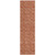 8' Runner Terra Cotta Geometric Washable Non Skid Indoor Outdoor Runner Rug