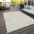 3' X 5' Ivory And Beige Abstract Washable Indoor Outdoor Area Rug Transitional Style - Ivory, Beige Color