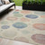 5' X 8' Ivory And Peach Geometric Washable Indoor Outdoor Area Rug