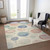 5' X 8' Ivory And Peach Geometric Washable Indoor Outdoor Area Rug