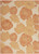 6' X 9' Orange And Ivory Floral Indoor Outdoor Area Rug