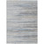 3' X 5' Gray Silver And Blue Striped Washable Indoor Outdoor Area Rug