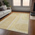 5' X 8' Beige Abstract Washable Indoor Outdoor Area Rug - Beige
