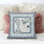 18" x 18" Blue and White Bird Blown Seam Floral Indoor Outdoor Throw Pillow Decor