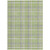 3' X 5' Green and Gray Plaid Washable Non Skid Indoor Outdoor Area Rug