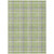3' X 5' Green and Gray Plaid Washable Non Skid Indoor Outdoor Area Rug