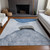 3' X 5' Blue Gray and Black Abstract Washable Non Skid Indoor Outdoor Area Rug