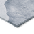 3' X 5' Blue Gray and Black Abstract Washable Non Skid Indoor Outdoor Area Rug