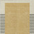 5' X 8' Gold Black And Beige Striped Washable Indoor Outdoor Area Rug