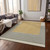 5' X 8' Gold Black And Beige Striped Washable Indoor Outdoor Area Rug