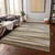 3' X 5' Brown Beige And Gray Striped Washable Indoor Outdoor Area Rug