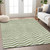 5' X 8' Green And Ivory Chevron Washable Indoor Outdoor Area Rug