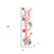 36" Pink And White Solid Wood Tropical Floral Hello Porch Sign