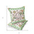 Set of Two 16" X 16" Green and White Peacock Blown Seam Floral Indoor Outdoor Throw Pillow Polyester Decor