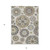 5' X 8' Beige Taupe And Brown Floral Medallion Washable Indoor Outdoor Area Rug