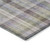 2' X 3' Gray Blue and Green Plaid Washable Non Skid Indoor Outdoor Area Rug