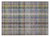 2' X 3' Gray Blue and Green Plaid Washable Non Skid Indoor Outdoor Area Rug