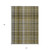 5' X 8' Green Beige and Gray Plaid Washable Non Skid Indoor Outdoor Area Rug