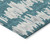 5' X 8' Teal Blue And Gray Striped Washable Indoor Outdoor Area Rug
