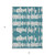 5' X 8' Teal Blue And Gray Striped Washable Indoor Outdoor Area Rug