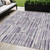 5' X 8' Purple Ivory And Lavender Abstract Washable Indoor Outdoor Area Rug