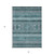 5' X 8' Teal Blue Ivory And Gray Southwestern Washable Indoor Outdoor Area Rug