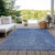 5' X 8' Navy Blue Gray And Ivory Abstract Washable Indoor Outdoor Area Rug - Navy Blue, Gray, Ivory