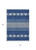 5' X 8' Navy Blue Ivory And Beige Southwestern Washable Indoor Outdoor Area Rug
