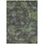 5' X 8' Green Charcoal And Black Floral Washable Indoor Outdoor Area Rug