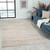 8' X 10' Beige And Gray Abstract Stripes Area Rug