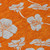 5' X 8' Orange And Gray Floral Washable Indoor Outdoor Area Rug