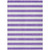 3' X 5' Purple and White Striped Washable Non Skid Indoor Outdoor Area Rug
