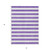 3' X 5' Purple and White Striped Washable Non Skid Indoor Outdoor Area Rug