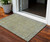 3' X 5' Artichoke Green And Gray Oriental Washable Indoor Outdoor Area Rug