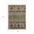 3' X 5' Chocolate Taupe And Gold Tribal Washable Indoor Outdoor Area Rug