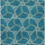 3' X 5' Teal Blue And Beige Geometric Washable Indoor Outdoor Area Rug