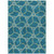 3' X 5' Teal Blue And Beige Geometric Washable Indoor Outdoor Area Rug