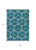 3' X 5' Teal Blue And Beige Geometric Washable Indoor Outdoor Area Rug